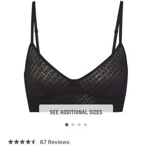 SKIMS Mesh Bralette, Color Onyx